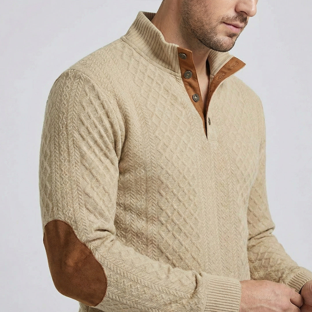Zeeland - Klassieke pullover met hoge kraag voor heren