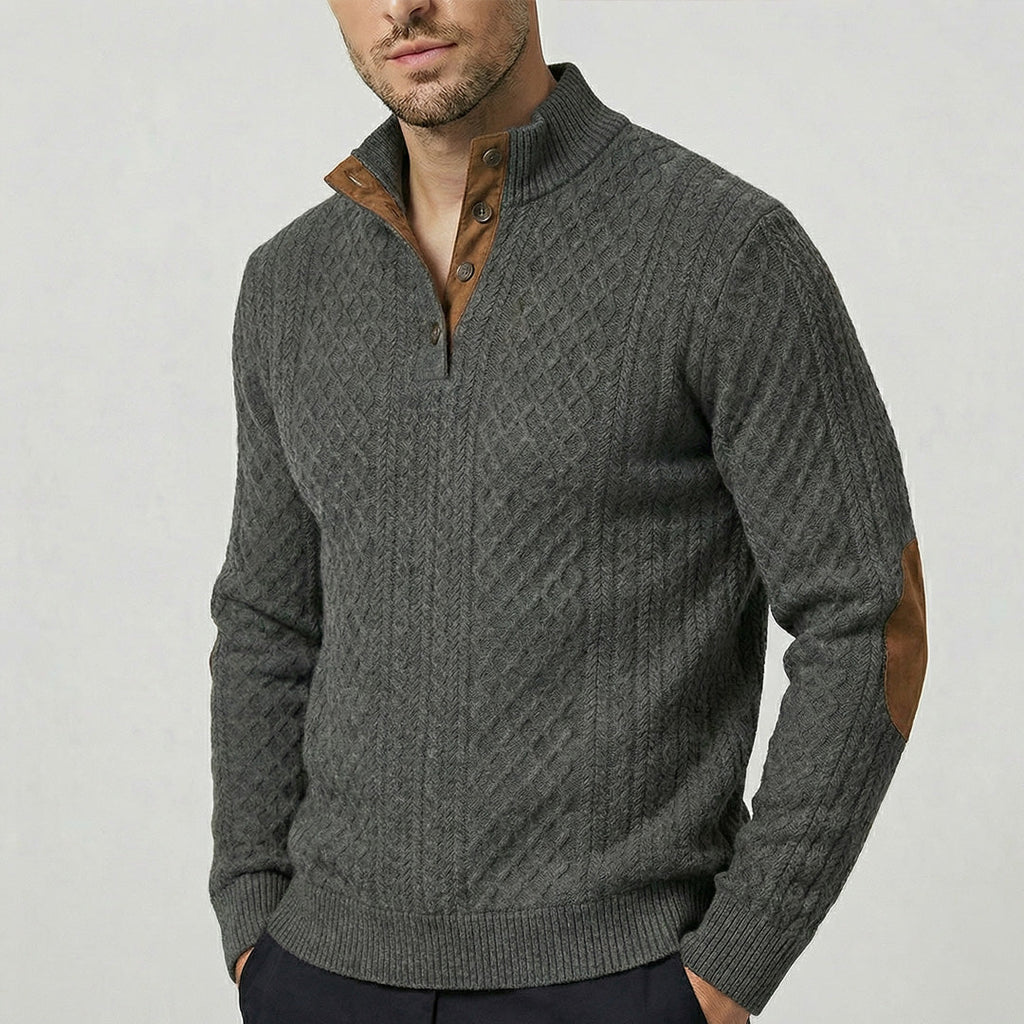 Zeeland - Klassieke pullover met hoge kraag voor heren