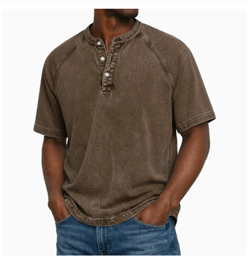 VintageWash™ Henley Shirt voor Heren