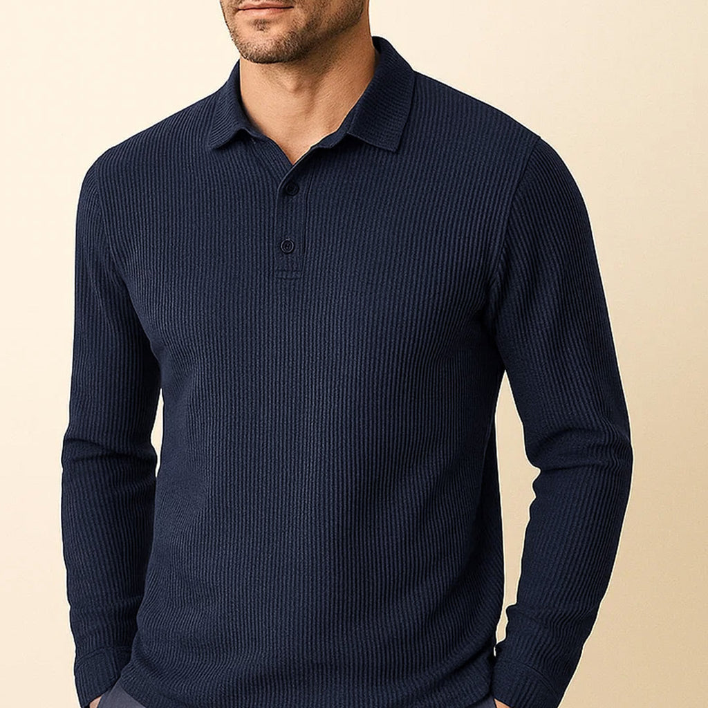 Haarlem - Ultracomfortabel poloshirt met lange mouwen voor heren