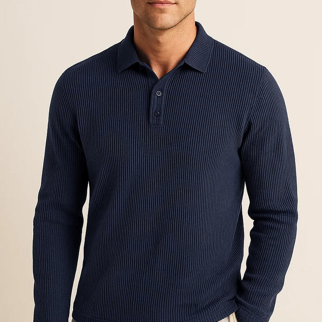 Haarlem - Ultracomfortabel poloshirt met lange mouwen voor heren