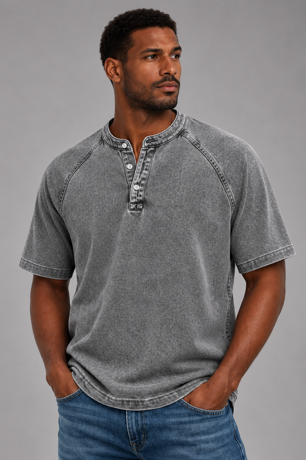 VintageWash™ Henley Shirt voor Heren