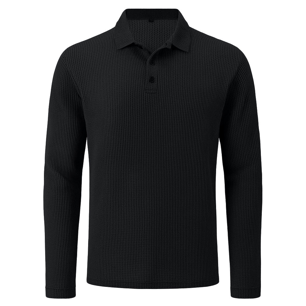 Haarlem - Ultracomfortabel poloshirt met lange mouwen voor heren