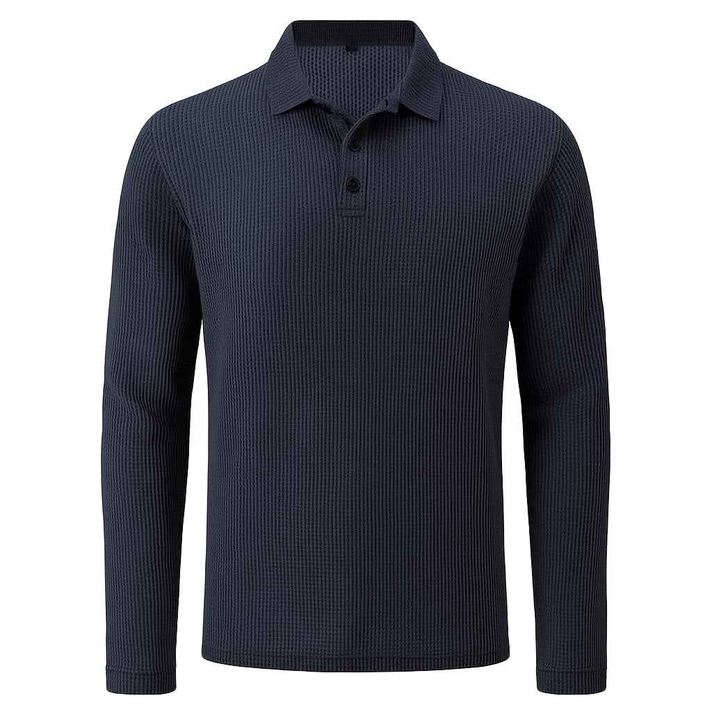 Haarlem - Ultracomfortabel poloshirt met lange mouwen voor heren