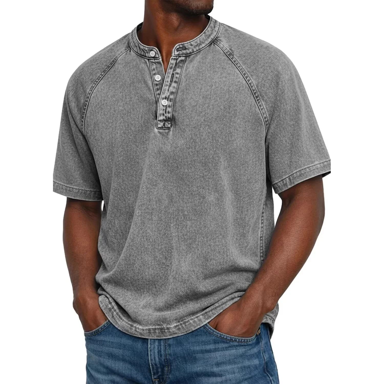 VintageWash™ Henley Shirt voor Heren