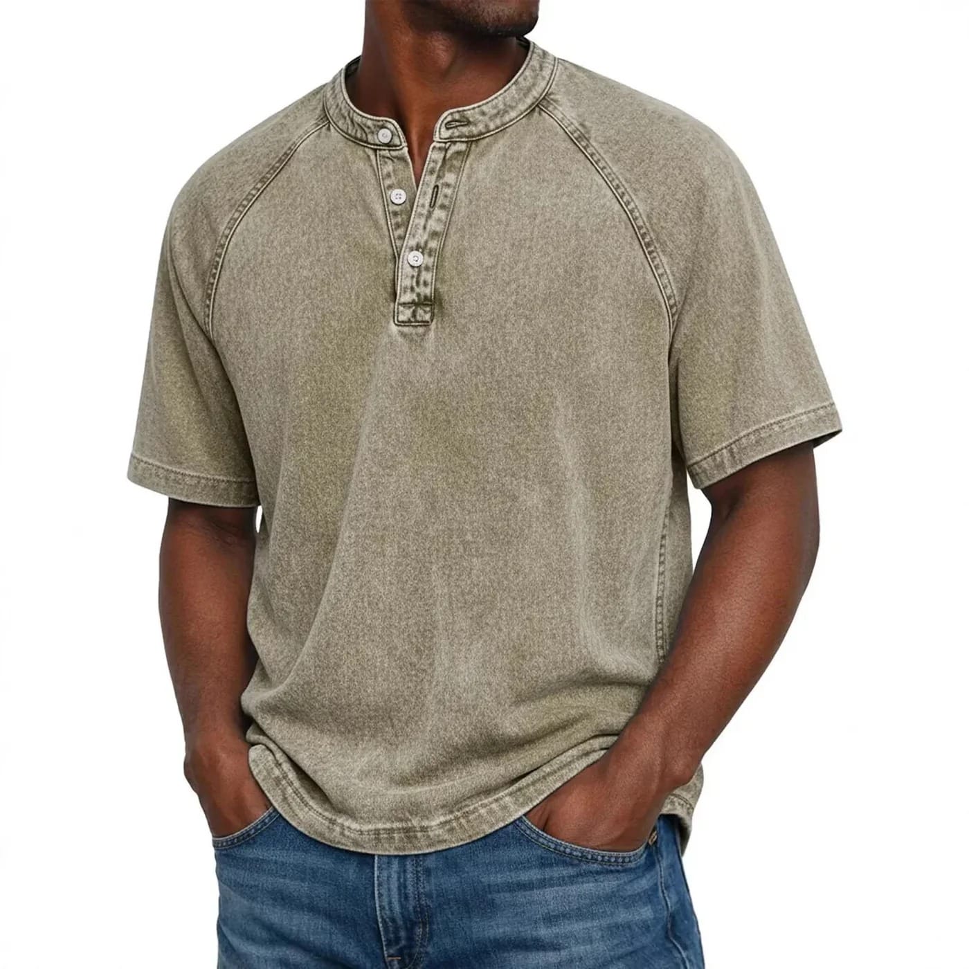 VintageWash™ Henley Shirt voor Heren