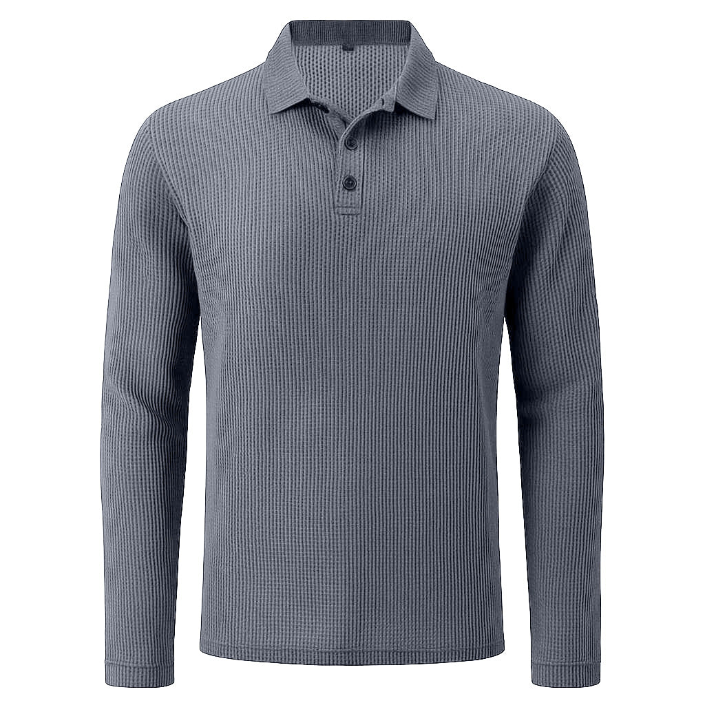 Haarlem - Ultracomfortabel poloshirt met lange mouwen voor heren